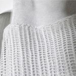 Eileen Fisher  Linen Knit Mesh Overlay Tiered Layered Sweater Top White Size XXS Photo 8