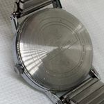 AQUA Acqua vintage date watch silver tone 32mm round case quartz stretch band running Photo 6