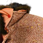 Marvin Richards Vintage  Tweed Pea Coat Wool Fur Collar Classic Timeless Size S Photo 8