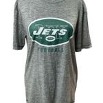 NFL Team Apparel Heather Gray NY Jets Football Women's Short Sleeve Tee Size S Photo 1