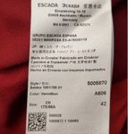 Escada Vermillion Red Satin Two Button Long Sleeve Blazer Size 42 Photo 5