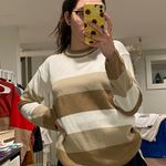 Boohoo brown striped knit sweater Photo 0