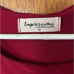 Impressions red and white sleeveless tassel dress size M Photo 4