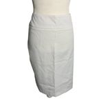 Buttons T Milano 2 pc Top Pencil Skirt Set 14 White V Neck Cuffed Sleeve Zip Photo 5