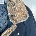 Disney World Sz XL Frontierland Western Black Corduroy Jacket Faux Fur Trim Photo 4