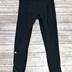Lululemon Black Inspire Tight II Cropped Zipper Pockets Mesh Panel Leggings 4 Photo 6
