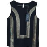 STOCKH LM,Elegant Black and Gold Tank Top,size S, Photo 0
