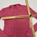 J.Crew  Sweater Womens X Small Pink Cable Knit Wool Blend Angora Rabbit Cashmere Photo 4