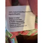 Brooks Brothers  Shirt Women Medium Pink Green Geometric Cotton Tunic top Preppy‎ Photo 8