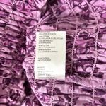Free People  Smock It To Me Shirred Mini Dress in Purple Multi Size Small Photo 6