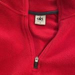 Alo Yoga Red Gray Pullover Fleece 1/4 Zip Jacket Womens Size Medium Photo 3