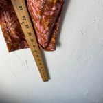 Garnet Hill Garnet‎ Hill Floral Print Pull On Pants Wide Tencel Linen Blend Rust Orange Fall Photo 5