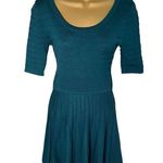 Candie's Candie’s Fit & Flare Sweater Dress Textured Knit Teal XS Juniors Photo 0