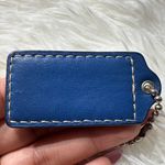 Coach 2”  Blue Patent Leather Fob Bag Charm Hang tag Hangtag Photo 1