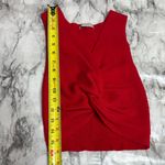 Active USA  Red Ribbed Knit V Neck Twist Tie Crop Top tank size medium Photo 6