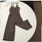 Aeropostale  Jumpsuit size small Bohemian Paisley Pom Pom Wide Jeg Cropped Photo 2