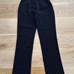 Pretty Little Thing  Pin Stripe Pants in Black & White Photo 4