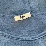 Egy blue dress with laser cut hemline, size Large, ruffle sleeves, lined bottom Photo 3