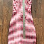 Moschino red/ecru gingham, sequins halter dress, size US 8/IT 42, made in Italy Photo 7