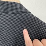 Ann Taylor  Black and Navy Micro Plaid Linen Blend Single Breasted academia Photo 8