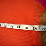 INA NWOT Crossover Contrast Neckline Stretch Ribbed Knit Midi Dress size M Photo 7