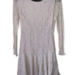 Gianni Bini  Lace Overlay Fit and Flare Ivory Cream midi mini long sleeve dress Photo 2