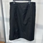 Isaac Mizrahi 3-Piece Pant/Skirt Suit Classic Pinstripe Design Black Women's 12 Photo 7