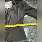 Anthropologie Tabitha Blazer Jacket Black Silk Draped Collar Size 4 S Small Photo 6