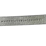 White House | Black Market Black Velvet on Leather Belt w/Rhinestone Bar Sz Med Photo 4