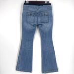 Old Navy Maternity Skinny Flare Low Rise Med Wash Blue Denim Jeans Size 1 XS 90s Photo 1