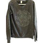 Affliction  Black Distressed Back Cut-Outs Mesh Sweatshirt Size XL Photo 0
