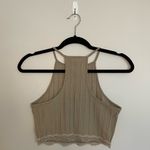 Colsie Cropped Ribbed Tank, Beige, Size S, Cotton/Spandex, NWOT Tan Photo 1