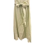 Merona  Women's Sleeveless Maxi Dress 100% Linen Tie Back Light Green S‎ Y2K Photo 4
