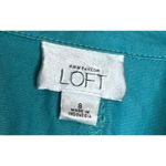 Ann Taylor Loft Women's Jacket Ribbed Blazer Long Sleeve Notched Collar Blue 8 Photo 4