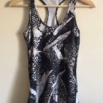 Lululemon Black White Static Mist Polka Dot Stripe Cool Racerback Tank Top Photo 3
