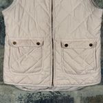 Blue Rain  Puffer Vest‎ Woman's Small Light Pink Quilted Snap Pockets Pastel Photo 2