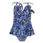 Ralph Lauren Lauren Blue Playa Skirted Mio One Piece Swimsuit Sz 10 L51344 Photo 4