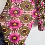 INC International Concepts Illusion Semi Sheer Purple Floral Mesh Top Size M Purple Size M Photo 2