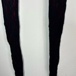 Women’s Black Red Thigh High Socks Over The Knee Stretch Knit Gothic Photo 2