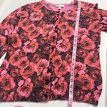 Fashion Bug Imperfect rose cardigan 100% cotton ribbed hem & cuffs square shiny buttons Photo 4