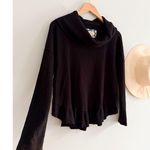 Anthropologie | Maeve Addie Ruffled Hacci Pullover in Black | Sz S Photo 2