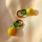 Boutique Glass Lemon Earrings Photo 0