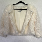 Amanda Charles Faux Fur Fluffy‎ Jacket Sweater Shawl Furry White XL Fashion EUC Photo 0