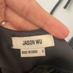 Jason Wu  Black Satin Ruched V Neck Strappy Maxi Dress Sz.S NWT! Photo 7