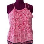 Soho NWT NY Red White Blue Paisley Halter Blouse Top sz X LARGE Photo 1