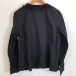 Black Ruffle Long Sleeved Blouse XL Photo 3