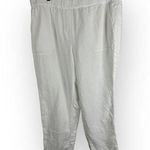 J.Jill Pure Linen Womens size XL Petite White 100% Linen Pull On Pants Pockets Photo 0