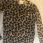 Cheetah Print Sweater Multi Size XS Photo 2
