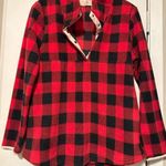 Entro  red buffalo plaid fleece pullover size S Photo 0
