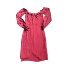 Reformation Red Off Shoulder Long Sleeve Ruffle Midi Dress Size 0 Photo 1